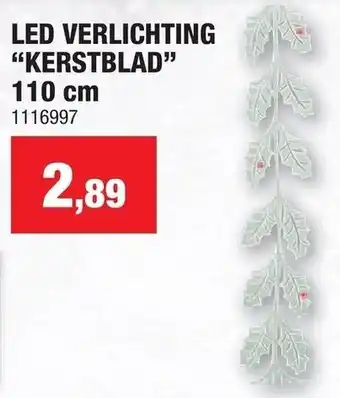 Led verlichting kerstblad