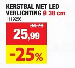 Hubo Kerstbal met led verlichting aanbieding