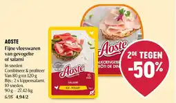 Delhaize Fijne vleeswaren van gevogelte of salami aanbieding