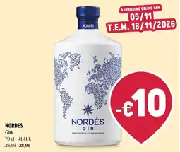 Delhaize Nordes Gin aanbieding
