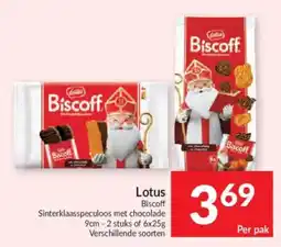 Intermarché Lotus Biscoff Sinterklaasspeculoos met chocolade aanbieding
