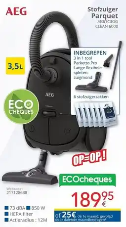Eldi Stofzuiger Parquet aanbieding