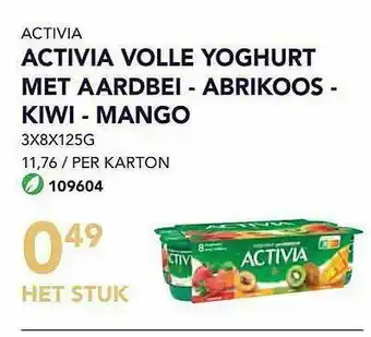 Bidfood Activia Volle Yoghurt aanbieding
