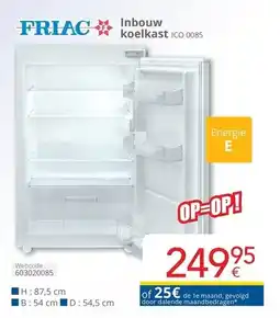 Eldi Inbouw koelkast aanbieding