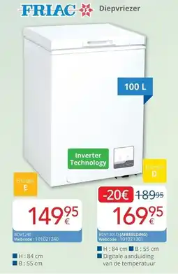 Eldi Diepvriezer aanbieding