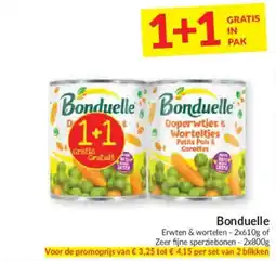 Intermarché Bonduelle erwten & wortelen aanbieding