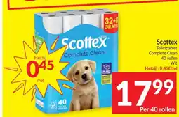 Intermarché Scottex toilet papier complete clean aanbieding