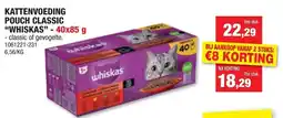Hubo Kattenvoeding pouch classic whiskas aanbieding
