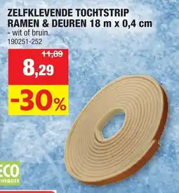 Hubo zelfklevende tochtstrip ramen & deuren aanbieding