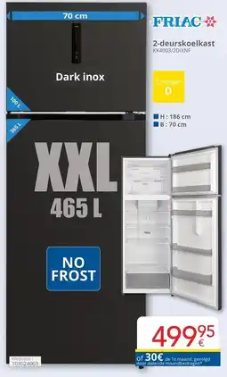 Eldi 2-deurskoelkast aanbieding
