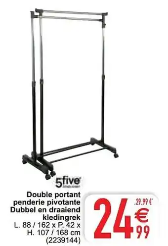 Cora Double portant penderie pivotante dubbel en draaiend kledingrek aanbieding