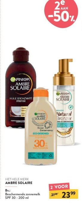 Di Garnier Ambre Solaire aanbieding