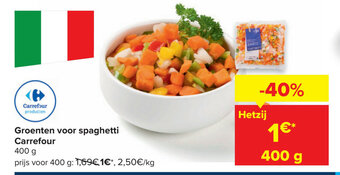 Carrefour Groenten voor spaghetti Carrefour 400 g aanbieding