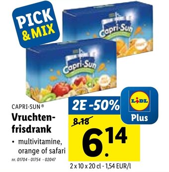 Lidl Capri-sun Vruchtenfrisdrank aanbieding