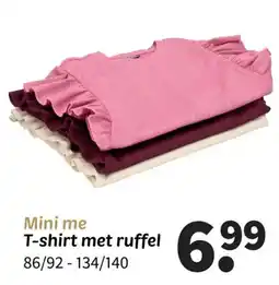 Wibra T-shirt met ruffel aanbieding