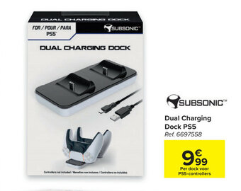 Carrefour Dual Charging Dock PS5 aanbieding