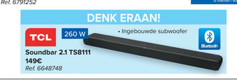 Carrefour TCL Soundbar 2.1 TS8111 aanbieding
