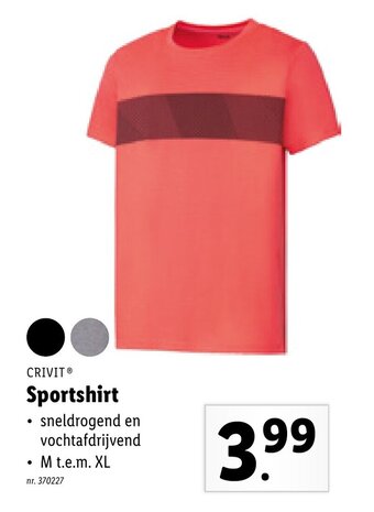 Lidl Crivit Sportshirt aanbieding