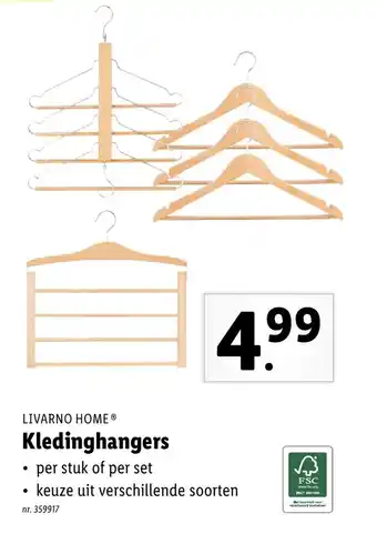 Lidl Livarno Home Kledinghangers aanbieding