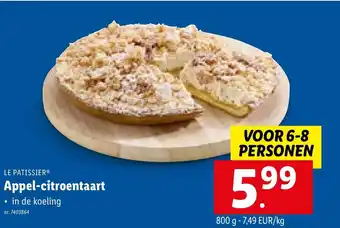 Lidl Le Patissier Appel-citroentaart 800 g aanbieding
