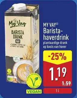 ALDI My Vay Barista Haverdrink aanbieding