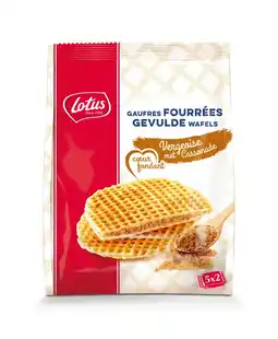 Albert Heijn Lotus Gevulde wafel cassonade bel aanbieding