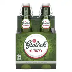 Albert Heijn Grolsch Premium pilsner bier beugel 4-pack aanbieding