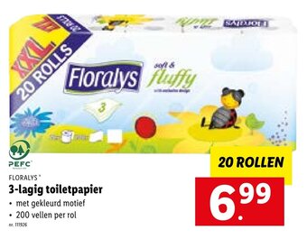 Lidl Floralys 3-lagig toiletpapier aanbieding