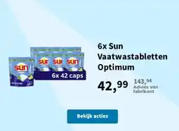 Plein.nl Sun Vaatwastabletten Optimum aanbieding