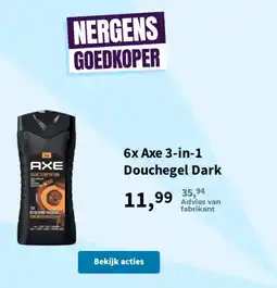 Plein.nl Axe 3-in-1 Douchegel Dark aanbieding
