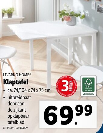 Lidl Livarno Home Klaptafel aanbieding