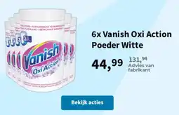 Plein.nl 6x Vanish Oxi Action Poeder Witte aanbieding