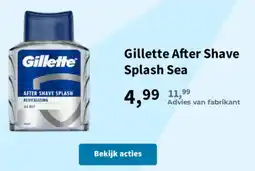 Plein.nl Gillette after shave splash sea aanbieding