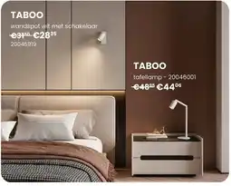 Europoint wandspot wit met schakelaar aanbieding