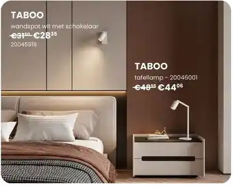 Wandspot wit met schakelaar