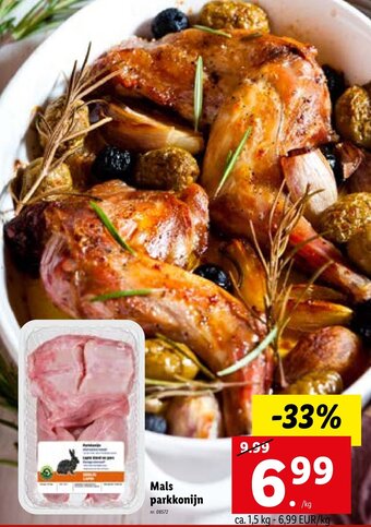 Lidl Mals parkkonijn aanbieding