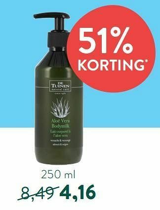 Holland & Barrett Aloë vera bodymilk aanbieding