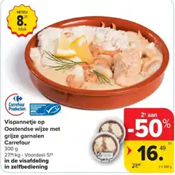 Carrefour Vispannetje op Oostendse wijze met grijze garnalen aanbieding