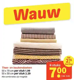 Wibra Thee- en keukendoeken aanbieding
