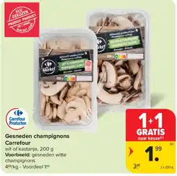 Carrefour Market Gesneden champignons Carrefour aanbieding