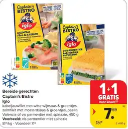 Carrefour bereide gerechten captain's bistro iglo aanbieding