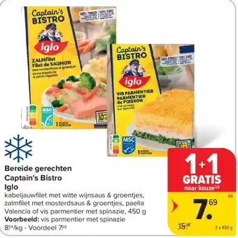 Bereide gerechten captain's bistro iglo