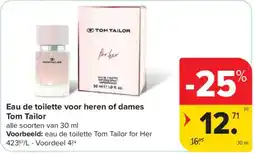 Carrefour Eau de toilette voor heren of dames Tom Tailor aanbieding