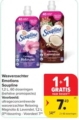 Carrefour Wasverzachter Emotions Soupline aanbieding