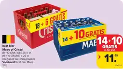 Carrefour Krat bier Maes of Cristal aanbieding