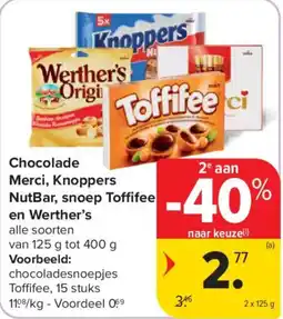 Carrefour chocolade knoppers aanbieding
