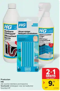 Carrefour HG ontstopper voor de badkamer aanbieding