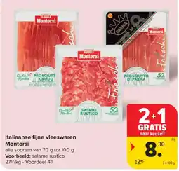 Carrefour Market Italiaanse fijne vleeswaren Montorsi aanbieding