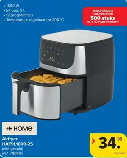 Carrefour Airfryer HAF9L1800-25 aanbieding