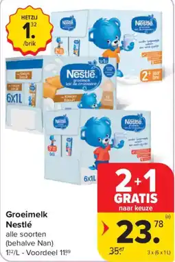 Carrefour Groei melk Nestlé aanbieding